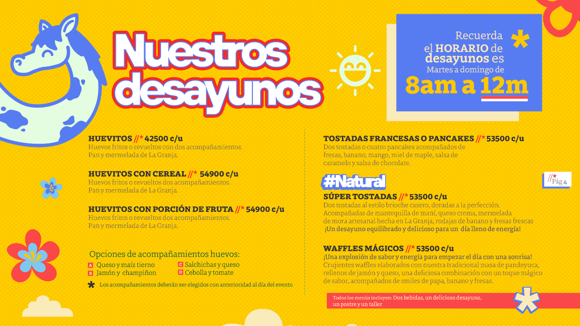 Servicios incluidos en las fiestas infantiles de La Granja Tenjo – paquetes para celebrar con niños