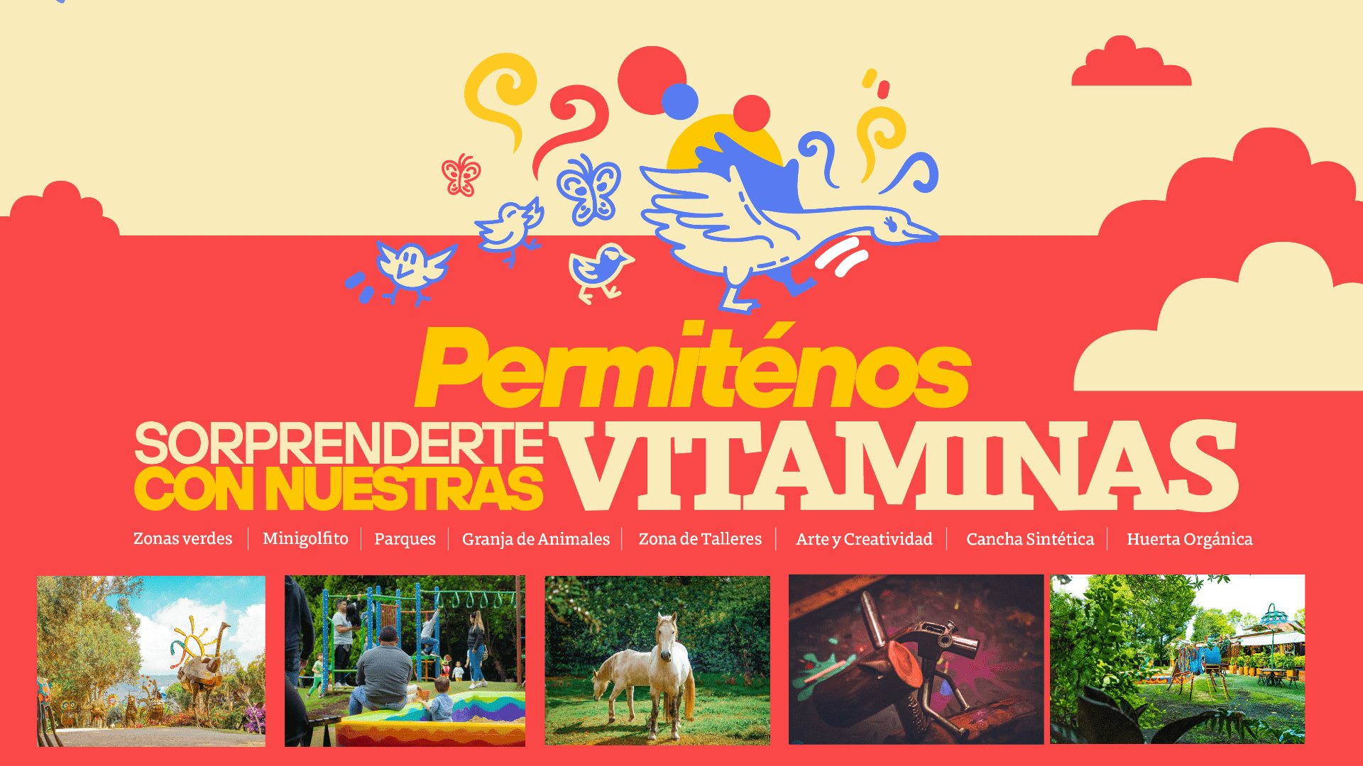 Niños disfrutando actividades en la granja de animales durante fiesta infantil campestre en Tenjo
