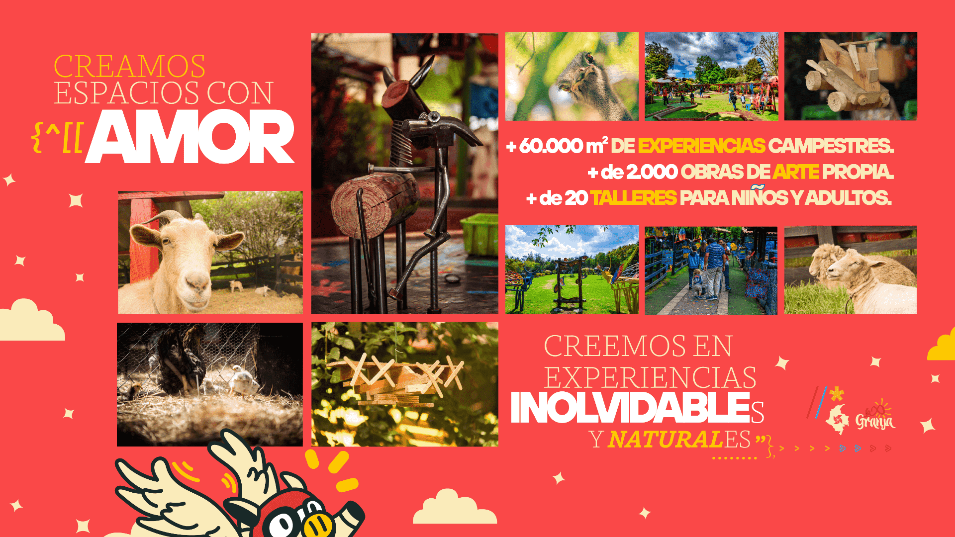 Taller creativo para niños en fiesta infantil campestre en La Granja Tenjo, Cundinamarca